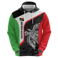 Personalised PNG Southern Highlands Province Hoodie Bird of Paradise Tattoo Flag Motif - Polynesian Pride