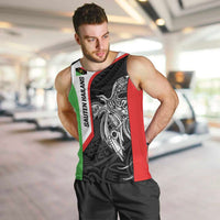 Personalised PNG Southern Highlands Province Men Tank Top Bird of Paradise Tattoo Flag Motif LT9 Red - Polynesian Pride