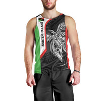 Personalised PNG Southern Highlands Province Men Tank Top Bird of Paradise Tattoo Flag Motif LT9 - Polynesian Pride