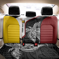 Personalised PNG Western Province Back Car Seat Cover Bird of Paradise Tattoo Flag Motif - Polynesian Pride