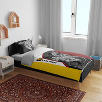 Personalised PNG Western Province Bedding Set Bird of Paradise Tattoo Flag Motif - Polynesian Pride