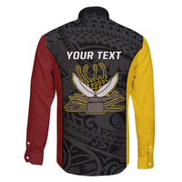 Personalised PNG Western Province Family Matching Summer Maxi Dress and Hawaiian Shirt Bird of Paradise Tattoo Flag Motif - Polynesian Pride