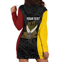 Personalised PNG Western Province Hoodie Dress Bird of Paradise Tattoo Flag Motif LT9 - Polynesian Pride