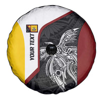 Personalised PNG Western Province Spare Tire Cover Bird of Paradise Tattoo Flag Motif - Polynesian Pride