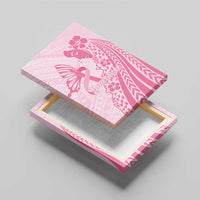 Pacific Girl and Butterfly Cancer Ribbon Personalised Canvas Wall Art