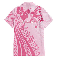 Pacific Girl and Butterfly Cancer Ribbon Personalised Family Matching Tank Maxi Dress and Hawaiian Shirt