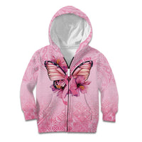 Faith Hope Love Butterfly Ribbon Personalised Kid Hoodie