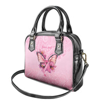 Faith Hope Love Butterfly Ribbon Personalised Shoulder Handbag