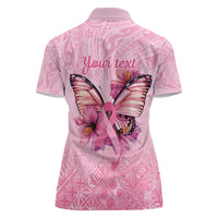 Faith Hope Love Butterfly Ribbon Personalised Women Polo Shirt