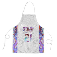 Custom New Zealand Aotearoa Apron Pink Maori Paua Shell Indigenous - Polynesian Pride