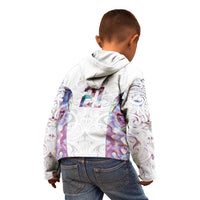 Custom New Zealand Aotearoa Kid Hoodie Pink Maori Paua Shell Indigenous - Polynesian Pride