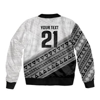 2026 Autumn Rugby Nations Fiji Custom Sleeve Zip Bomber Jacket Fijian Tapa Tribal Lauhala Inspired LT9 - Polynesian Pride