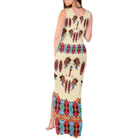Papua Batik Motif Bird Of Paradise and Native Papuan Shield Tank Maxi Dress LT9 - Polynesian Pride