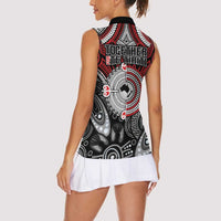 Aotearoa and Australia Women Sleeveless Polo Shirt New Zealand Honour The Treaty Ake!Ake!Ake! LT9 - Polynesian Pride