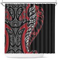 Koru Fern New Zealand Shower Curtain Maori Tribal Pattern