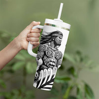 Koru Fern New Zealand Maori Tribal Warrior Tumbler With Handle
