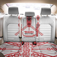 Toitu Te Tiriti Waitangi Back Car Seat Cover White Wharenui House - Polynesian Pride