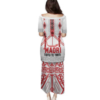 Toitu Te Tiriti Waitangi Family Matching Puletasi and Hawaiian Shirt White Wharenui House LT9 - Polynesian Pride