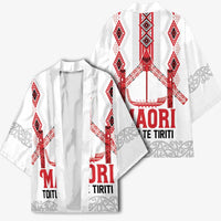 Toitu Te Tiriti Waitangi Kimono White Wharenui House - Polynesian Pride