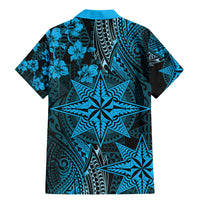 Vintage Tonga Tribal Ngatu Pattern Family Matching Mermaid Dress and Hawaiian Shirt With Pacific Floral Aqua Art LT9 - Polynesian Pride