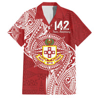 Personalised Kolisi Tonga Atele 142nd Anniversary Family Matching Off The Shoulder Long Sleeve Dress and Hawaiian Shirt Special Kupesi Pattern