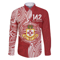 Personalised Kolisi Tonga Atele 142nd Anniversary Family Matching Off The Shoulder Long Sleeve Dress and Hawaiian Shirt Special Kupesi Pattern