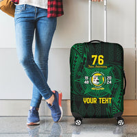 Personalised Tonga Liahona High School 76th Anniversary Luggage Cover Special Kupesi Pattern