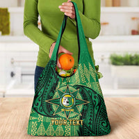 Personalised Tonga Saineha High School Grocery Bag Since 1978 Special Kupesi Pattern