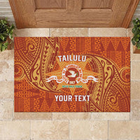 Personalised Tonga Tailulu College Rubber Doormat Since 1967 Special Kupesi Pattern Version 1