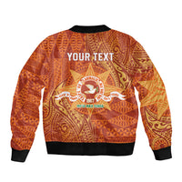Personalised Tonga Tailulu College Sleeve Zip Bomber Jacket Since 1967 Special Kupesi Pattern Version 1
