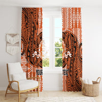 Personalised Tonga Tailulu College Window Curtain Since 1967 Special Kupesi Pattern Version 2