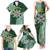 Personalised Tonga Takuilau College Family Matching Tank Maxi Dress and Hawaiian Shirt Since 1975 Special Kupesi Pattern