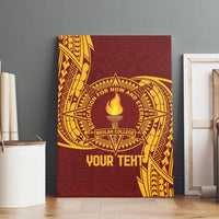 Personalised Tonga Beulah College Canvas Wall Art Since 1938 Special Kupesi Pattern