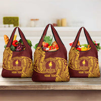 Personalised Tonga Beulah College Grocery Bag Since 1938 Special Kupesi Pattern