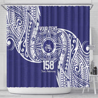 Personalised Tonga Tupou College Tolo 158th Anniversary Shower Curtain Special Kupesi Pattern LT9