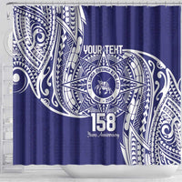 Personalised Tonga Tupou College Tolo 158th Anniversary Shower Curtain Special Kupesi Pattern LT9