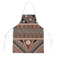 Vintage Bula Fiji Apron Brown Tapa Masi Motif - Polynesian Pride