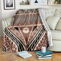 Vintage Bula Fiji Blanket Brown Tapa Masi Motif