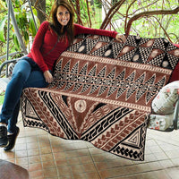 Vintage Bula Fiji Quilt Brown Tapa Masi Motif