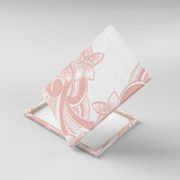 Polynesian Tribal Plumeria Lotu Tamaiti Canvas Wall Art Pastel Blush - Polynesian Pride