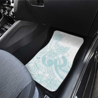 Polynesian Tribal Plumeria Lotu Tamaiti Car Mats Pastel Cyan - Polynesian Pride