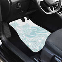 Polynesian Tribal Plumeria Lotu Tamaiti Car Mats Pastel Cyan - Polynesian Pride