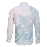 Polynesian Tribal Plumeria Lotu Tamaiti Family Matching Summer Maxi Dress and Hawaiian Shirt Pastel Cyan - Polynesian Pride