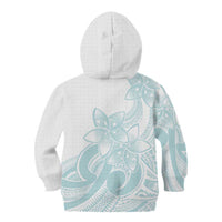 Polynesian Tribal Plumeria Lotu Tamaiti Kid Hoodie Pastel Cyan - Polynesian Pride