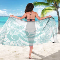 Polynesian Tribal Plumeria Lotu Tamaiti Sarong Pastel Cyan - Polynesian Pride
