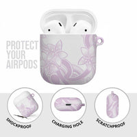 Polynesian Tribal Plumeria Lotu Tamaiti AirPods Case Pastel Mauve - Polynesian Pride