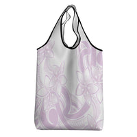Polynesian Tribal Plumeria Lotu Tamaiti Grocery Bag Pastel Mauve - Polynesian Pride