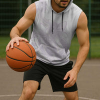 Polynesian Tribal Plumeria Lotu Tamaiti Sleeveless Hoodie Pastel Mauve - Polynesian Pride