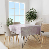 Polynesian Tribal Plumeria Lotu Tamaiti Tablecloth Pastel Mauve - Polynesian Pride