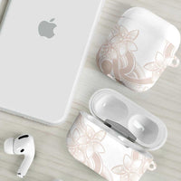Polynesian Tribal Plumeria Lotu Tamaiti AirPods Case Pastel Nude - Polynesian Pride